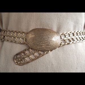 Vintage aged Gold spun metal ladies belt